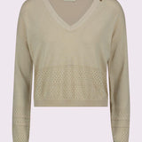 Maglia scollo a V in filato