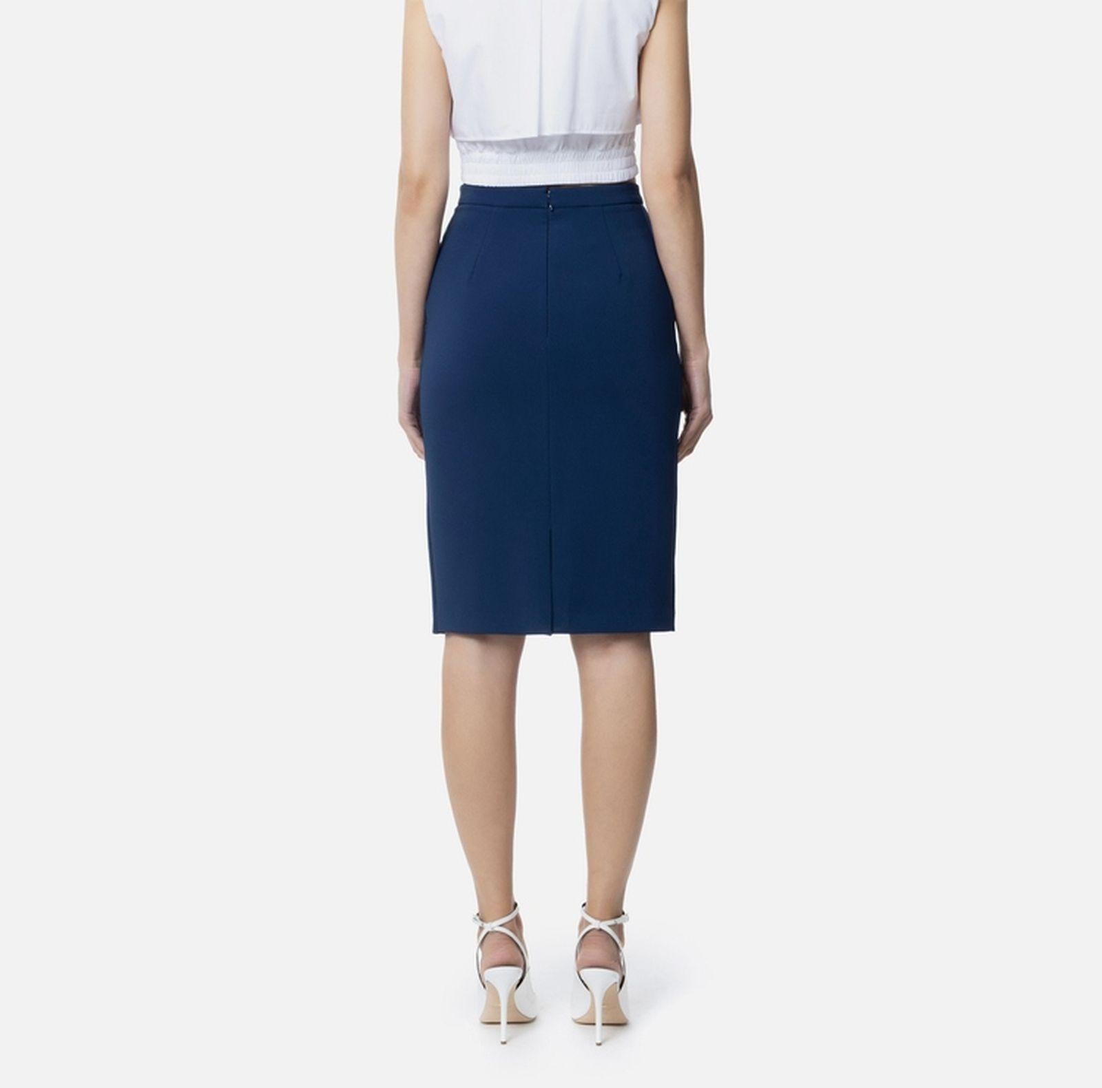 Gonna con bande in raso - Elisabetta Franchi GO09951E2 DC8 ELISABETTA FRANCHI 