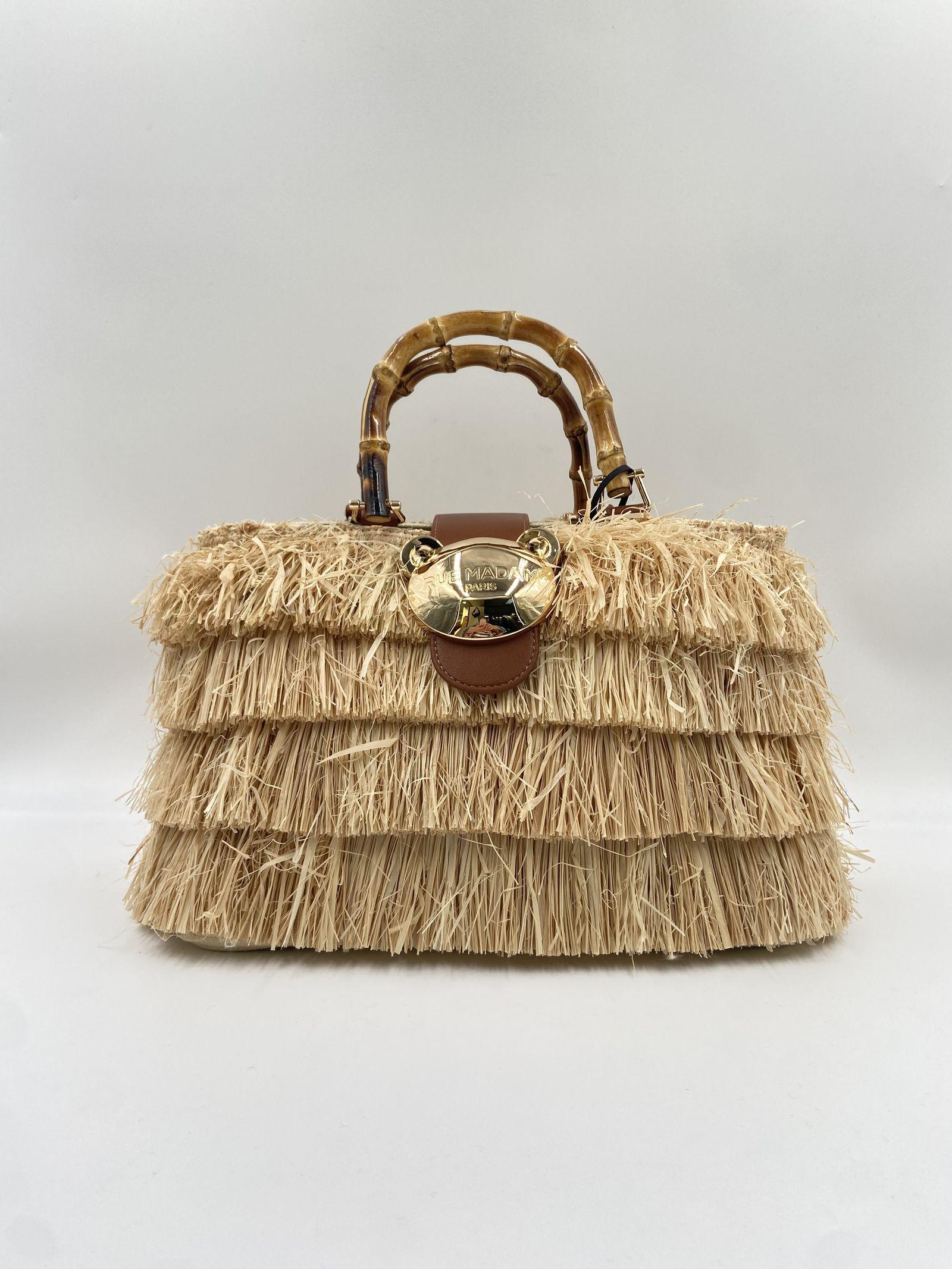 Borsa Riad Basket Frange - Rue Madam Paris RIADFRINGESBASKET FRANGENATURALE RUE MADAM PARIS 