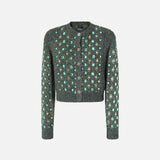 Cardigan con ricamo gioiello 105952A2YC IG1 PINKO 