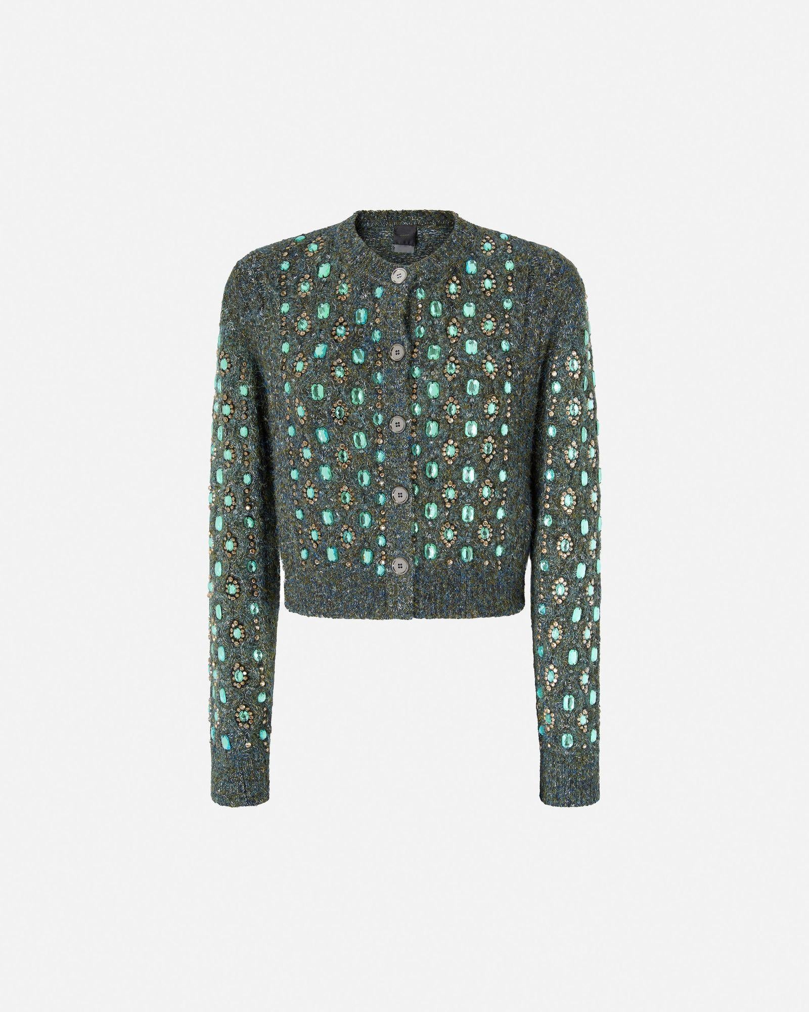 Cardigan con ricamo gioiello 105952A2YC IG1 PINKO 