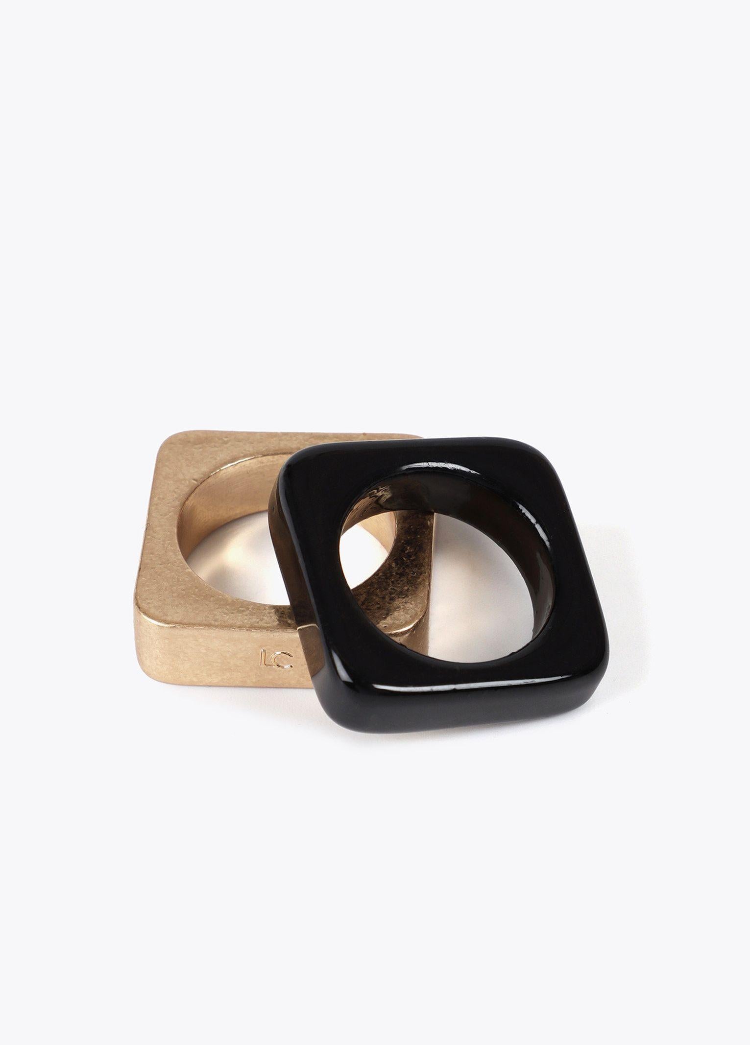 Set anellii quadrati bicolore LF2503025 2MN LOLA 