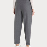 Pantalone carrot con pinces in tessuto Compact