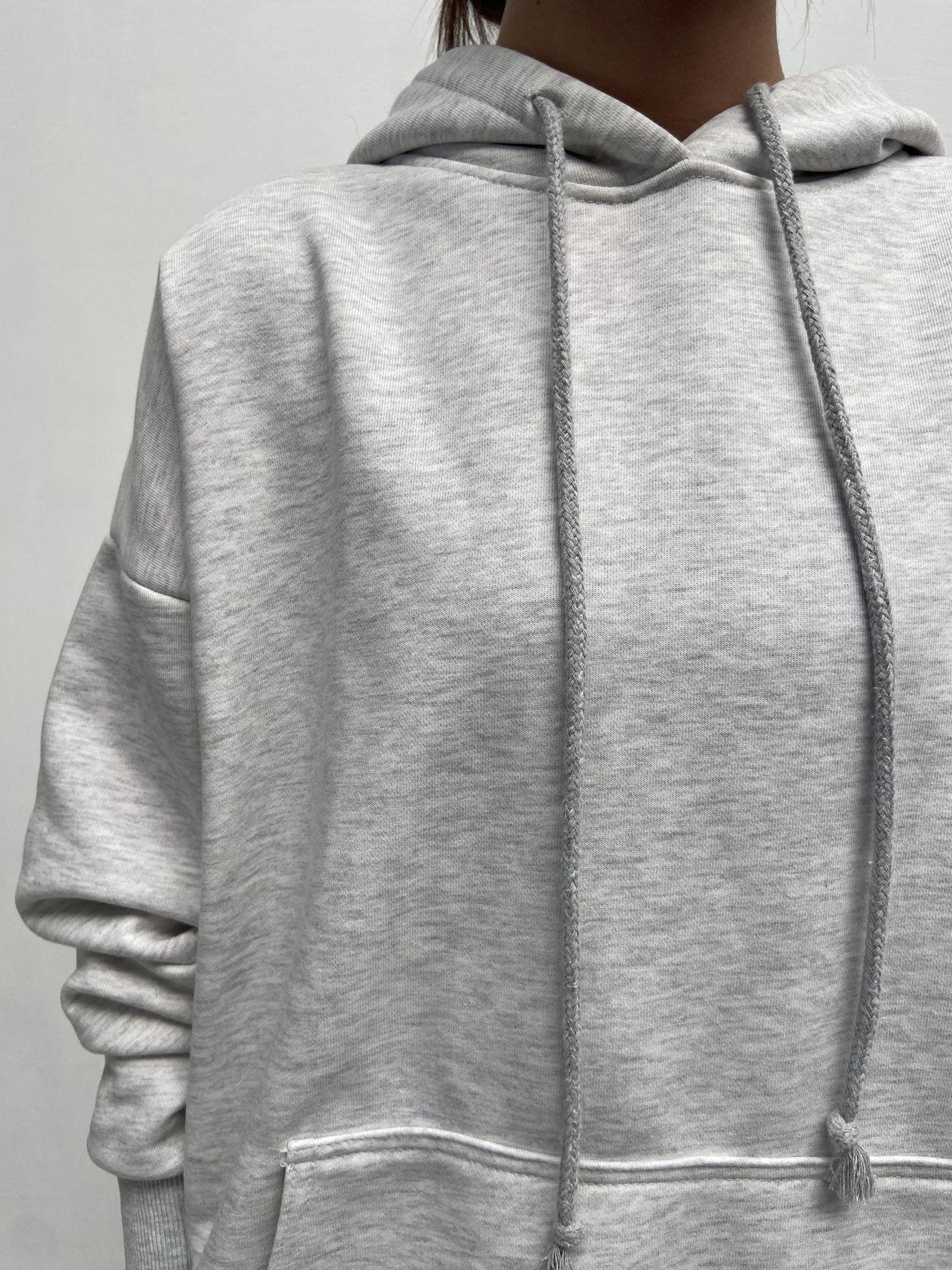 Felpa con cappuccio A1266 GRIGIO OFELIA 