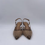 Slingback con dettaglio rete e perline 2528 BRONZO OFELIA 