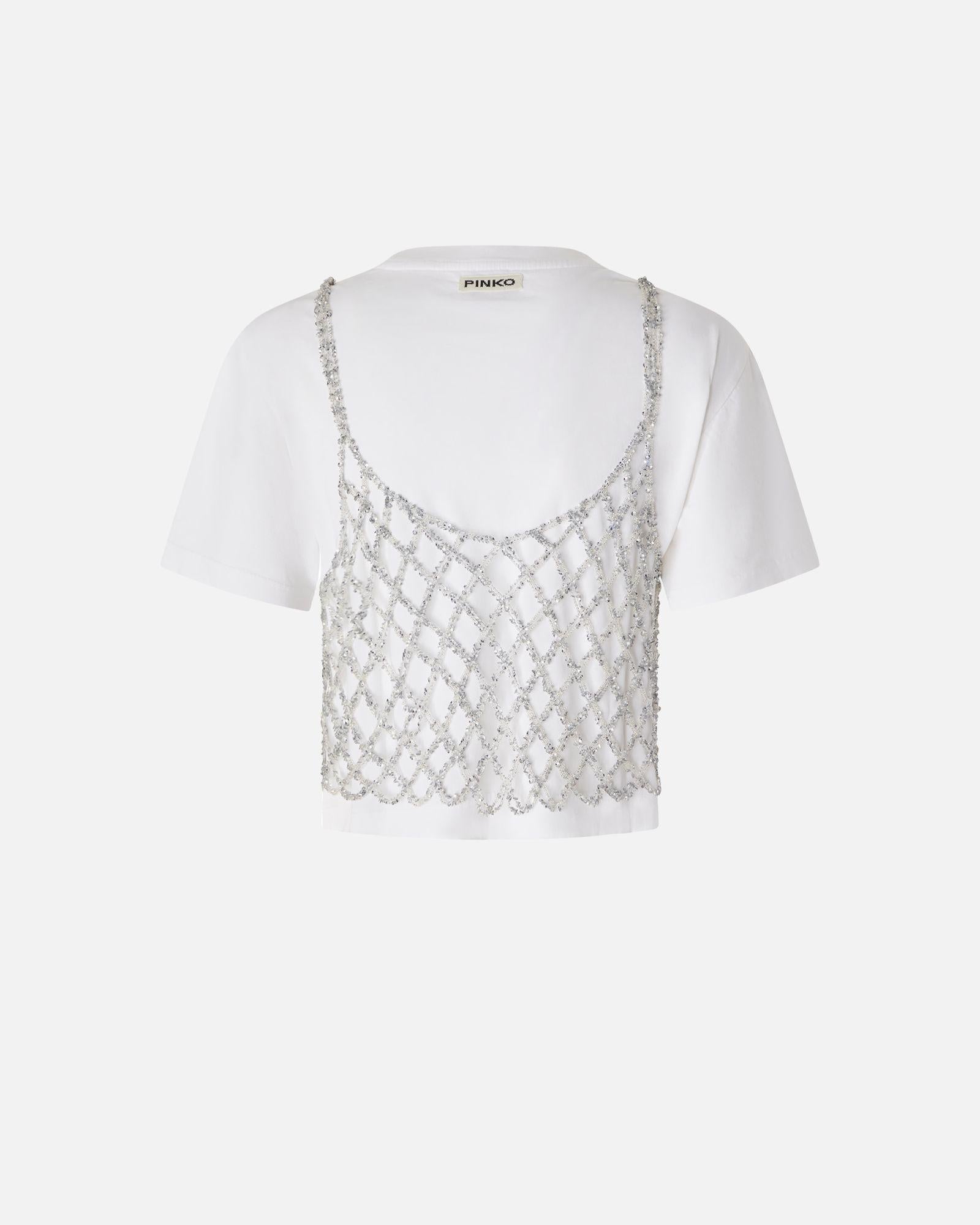 Maglia con top mini paillettes abbinato - Pinko 105145-A2LT ZI6 PINKO 
