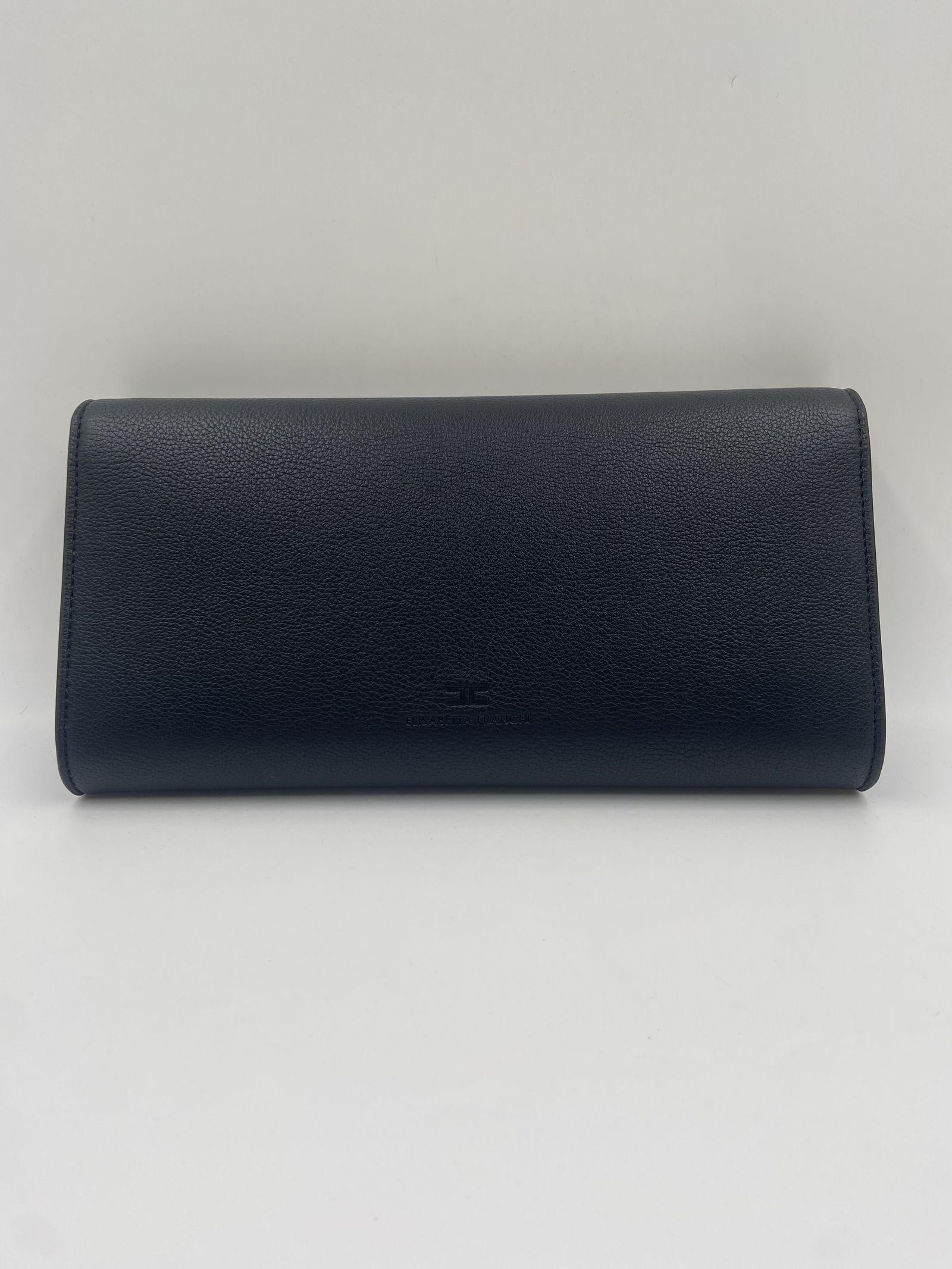 Baguette con tracolla e placca logo - Elisabetta Franchi BS32A51E2 110 ELISABETTA FRANCHI 