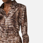 Camicia con stampa alligatore CA13161E3 644 ELISABETTA FRANCHI 