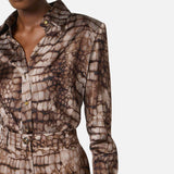 Camicia con stampa alligatore CA13161E3 644 ELISABETTA FRANCHI 