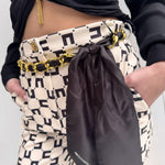 Pantalone logato con fusciacca - Elisabetta Franchi PAS1641E2 E84 ELISABETTA FRANCHI 