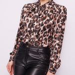 Camicia animalier in raso 421BD45005 425023-01 GAUDI' 