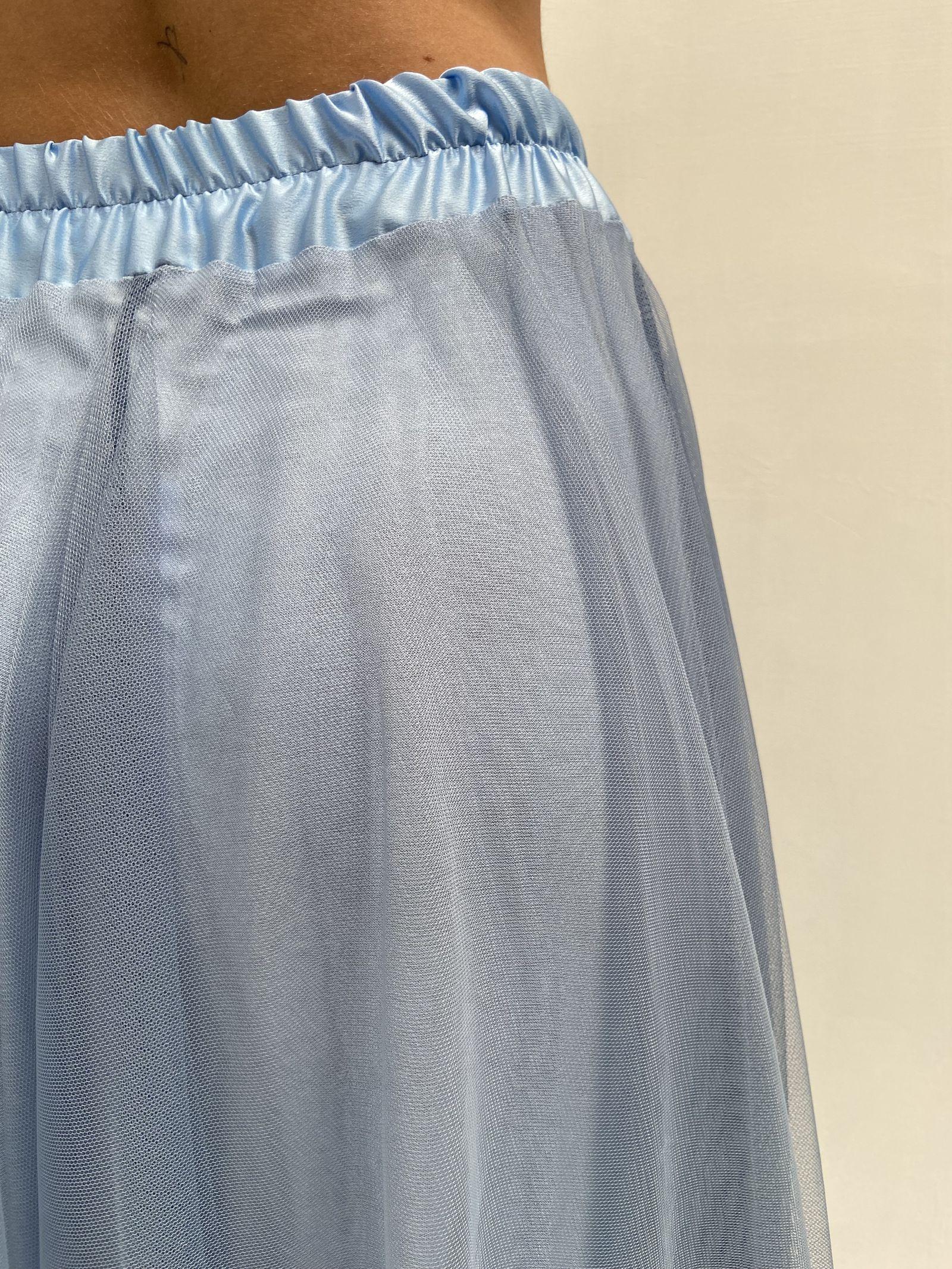 Gonna lunga in tulle MK04.015 AZZURRO OFELIA 
