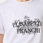 T-shirt con motivo botanico - Elisabetta Franchi MA00351E2 270 ELISABETTA FRANCHI 