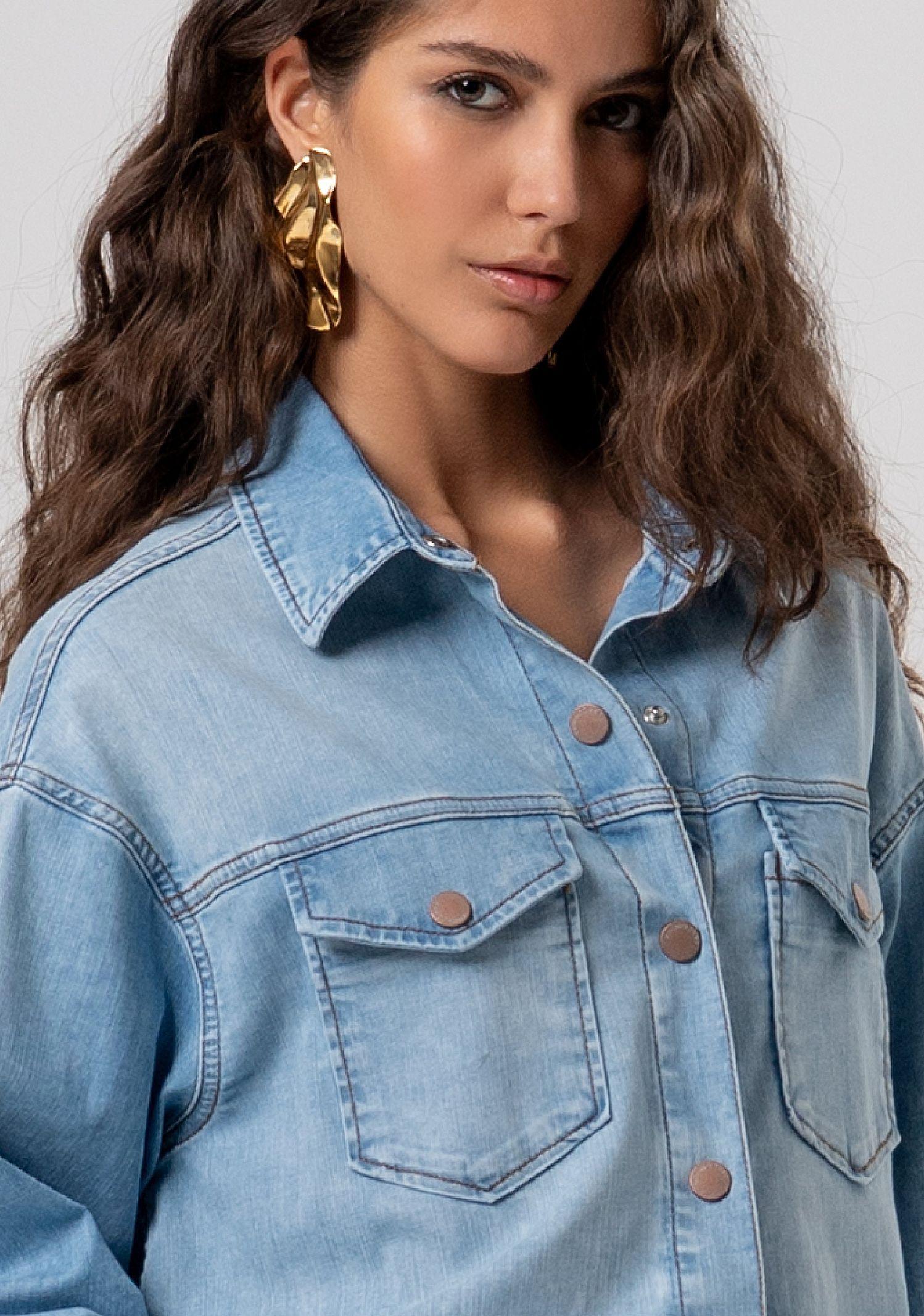 Camicia over in denim - Fracomina FP26ST6031D45003 062 FRACOMINA 