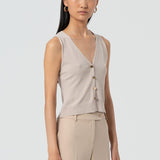 Gilet aderente in maglia
