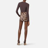 Body in georgette stretch - Elisabetta Franchi BO03162E2 EV9 ELISABETTA FRANCHI 