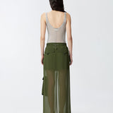 Gonna lunga in georgette