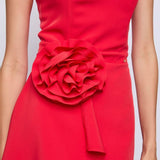 Abito scollo a cuore e fiore in vita 511FD15034 2482 GAUDI' 