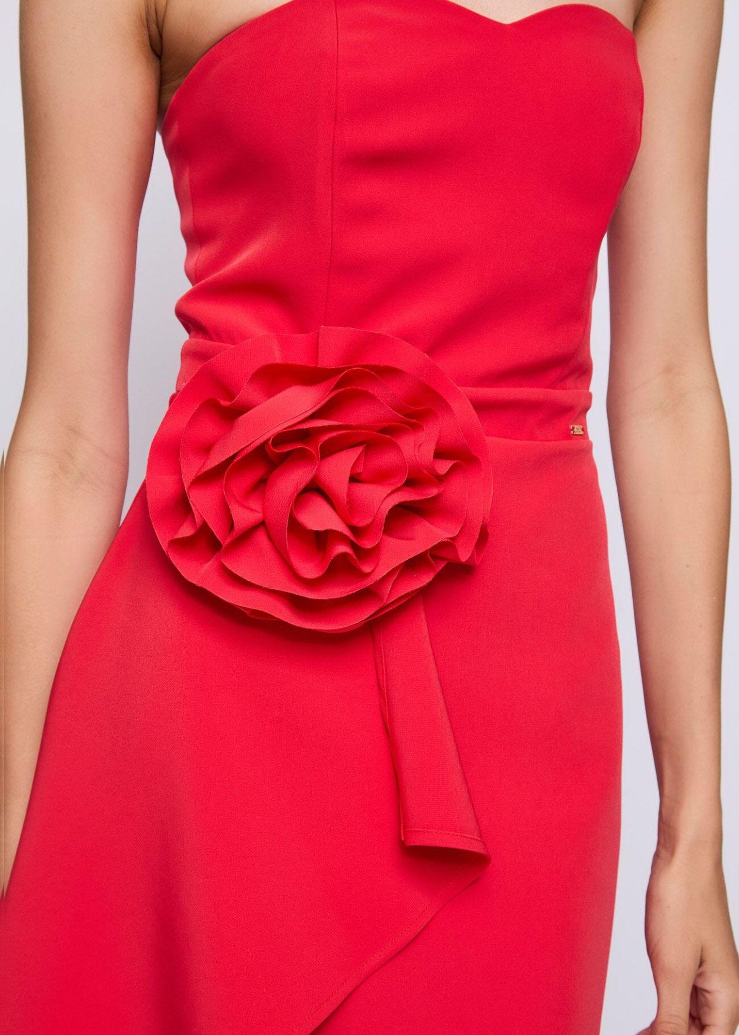 Abito scollo a cuore e fiore in vita 511FD15034 2482 GAUDI' 