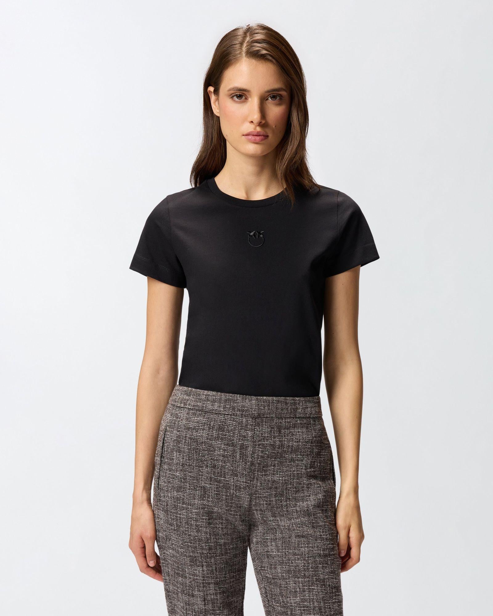 T-shirt con ricamo 100355A2RD Z99 PINKO 