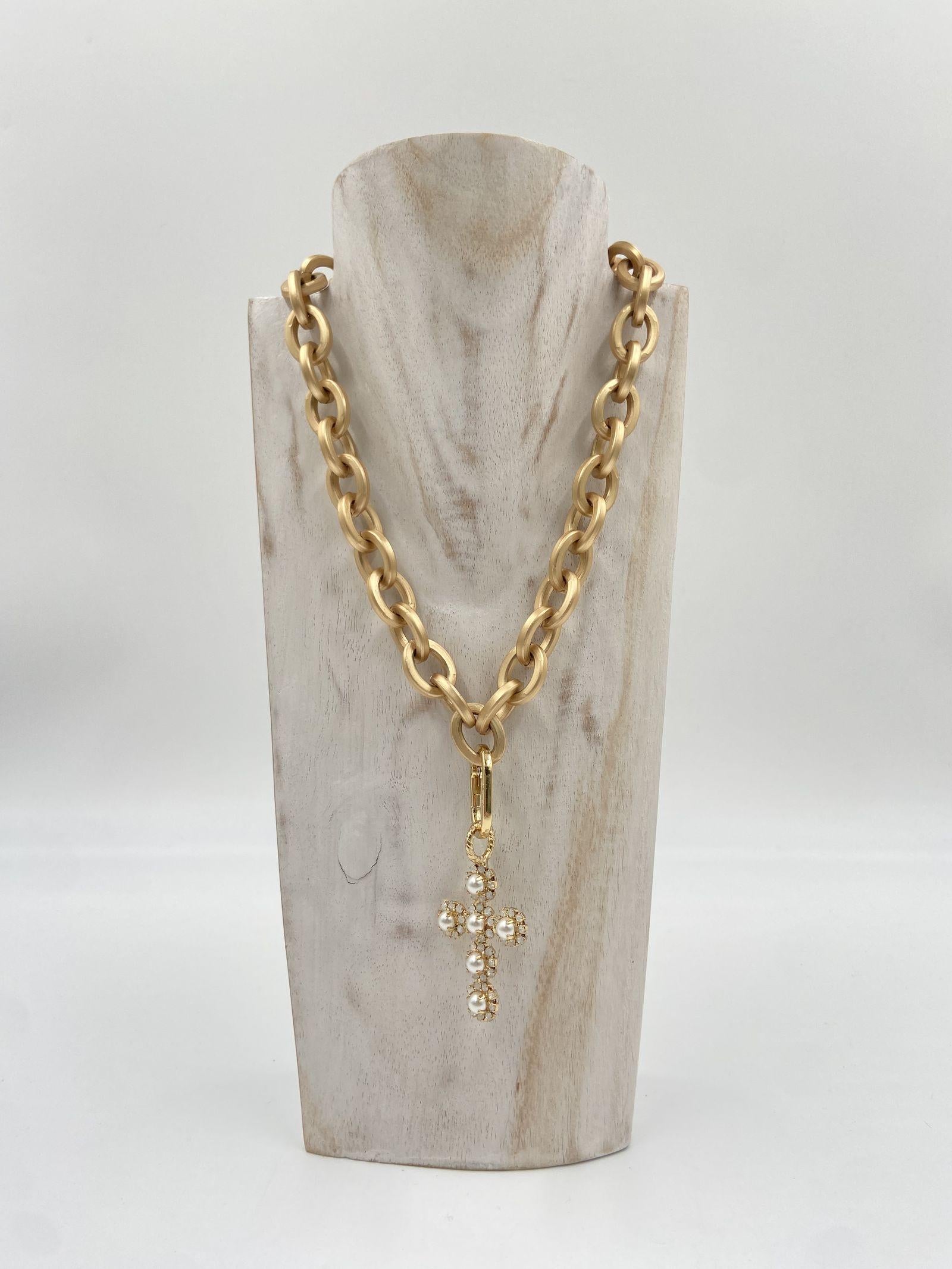 Ciondolo Croce Lulu Mini - Alevà CROCELULU OROPERLE ALEVA' 