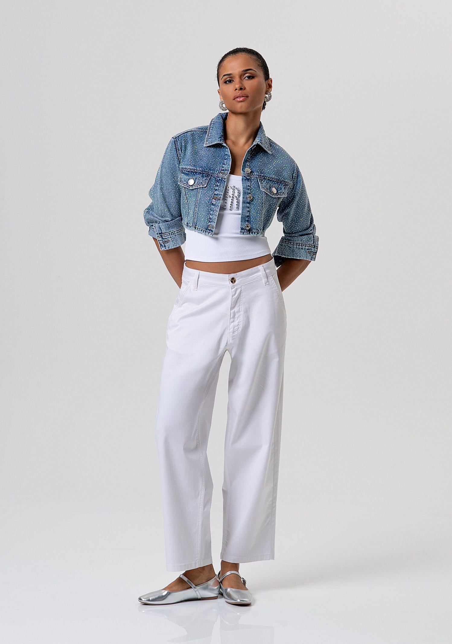 Giubbotto con strass - Fracomina FP26SJ4011D471O1 437 FRACOMINA 