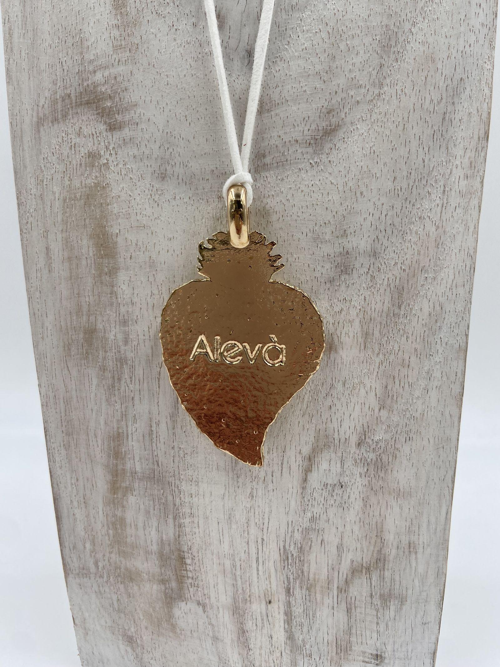 Ciondolo Cuore Sacro - Alevà CUORESACRO OROBIANCO ALEVA' 