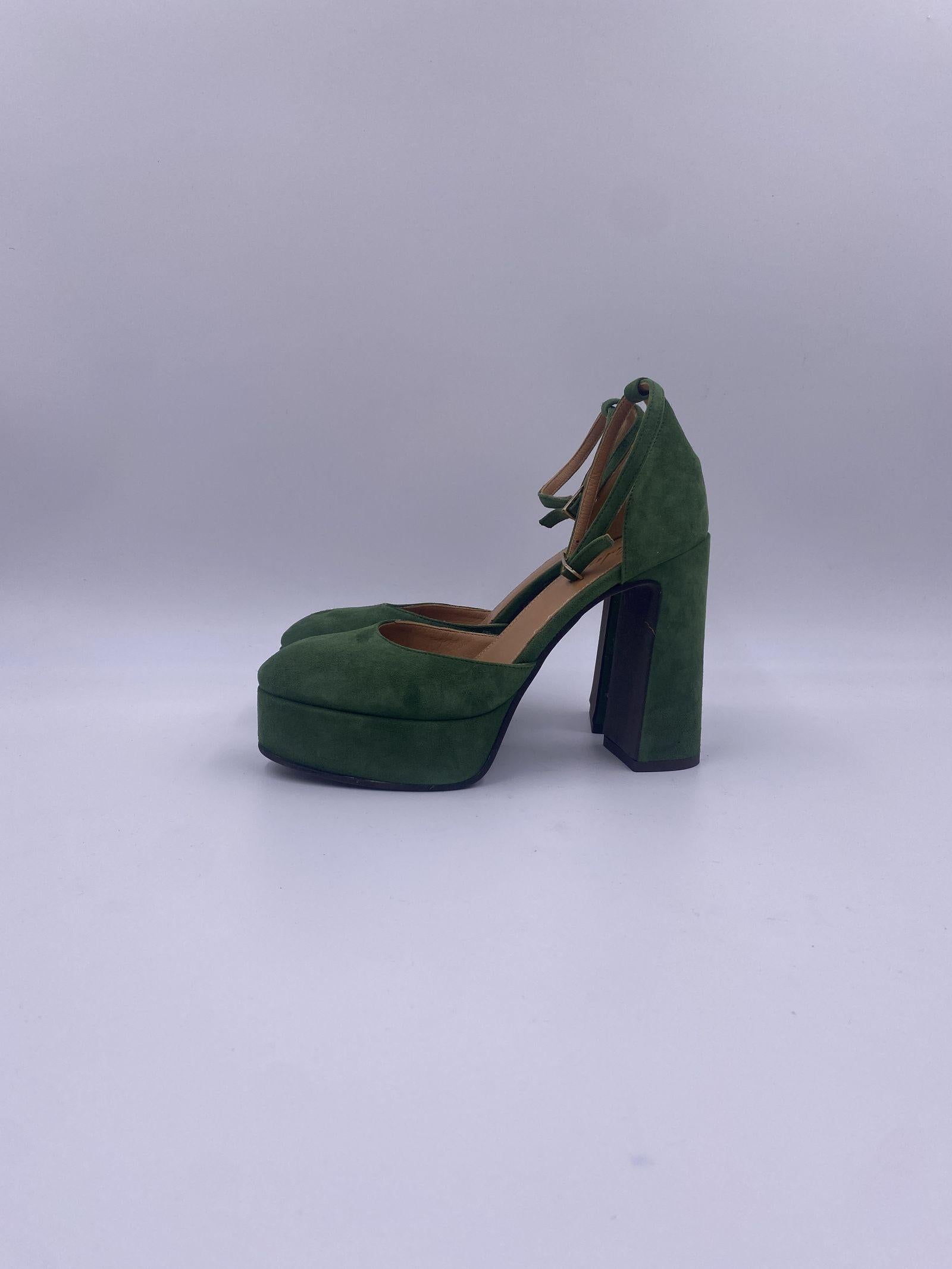 Sandalo con plateau - Ofelia 2195 VERDE OFELIA 