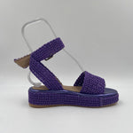 Sandalo zeppa in rafia naturale - Fiorina S148J545 VIOLA FIORINA 