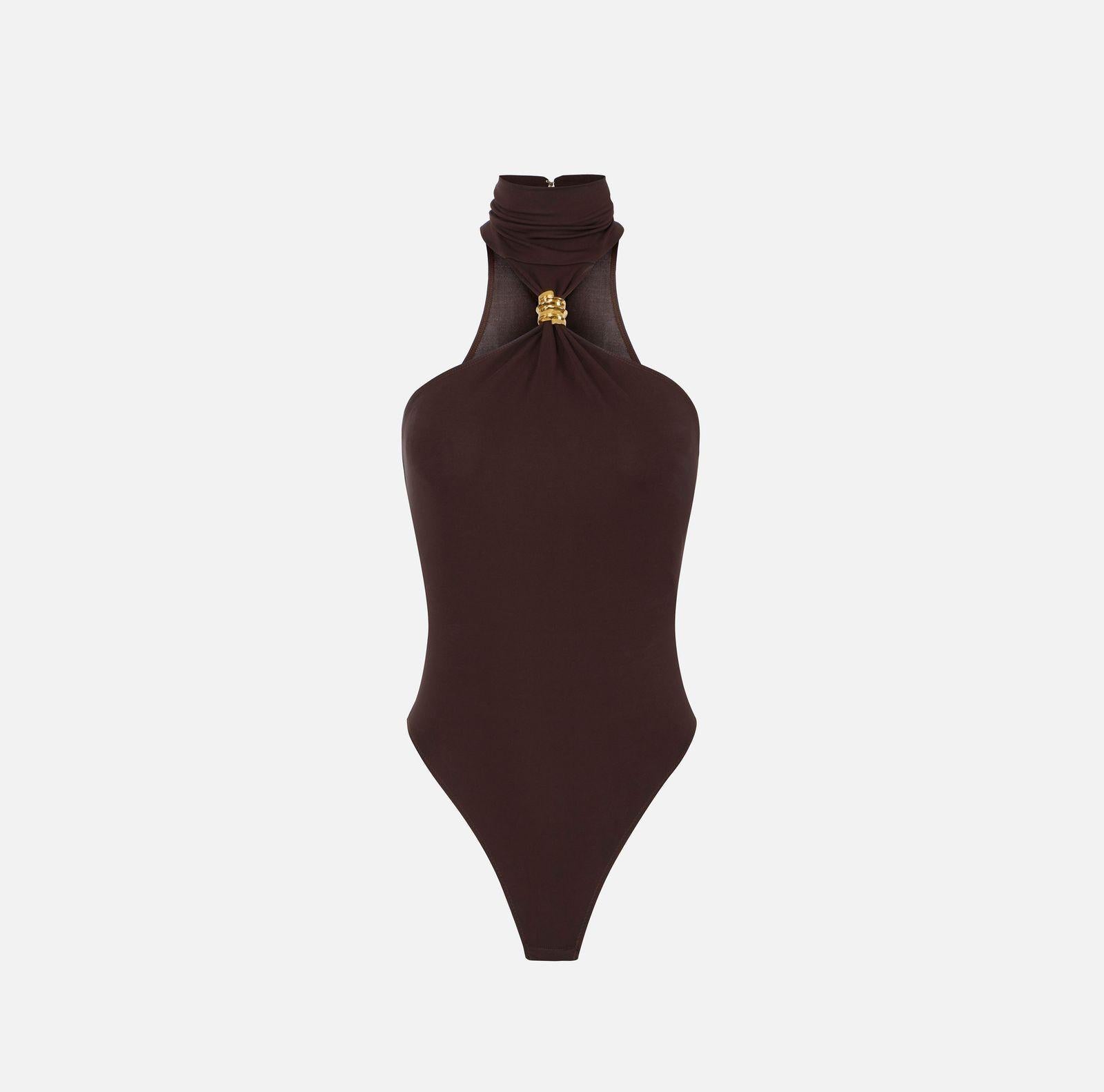 Body con gioiello - Elisabetta Franchi BO01761E2 EV9 ELISABETTA FRANCHI 