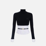 Maglia effetto camicia - Elisabetta Franchi MK14T56E2 222 ELISABETTA FRANCHI 