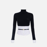 Maglia effetto camicia - Elisabetta Franchi MK14T56E2 222 ELISABETTA FRANCHI 