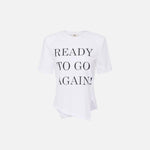 T-shirt in jersey asimmetrica con lettering MA03451E2 270 ELISABETTA FRANCHI 