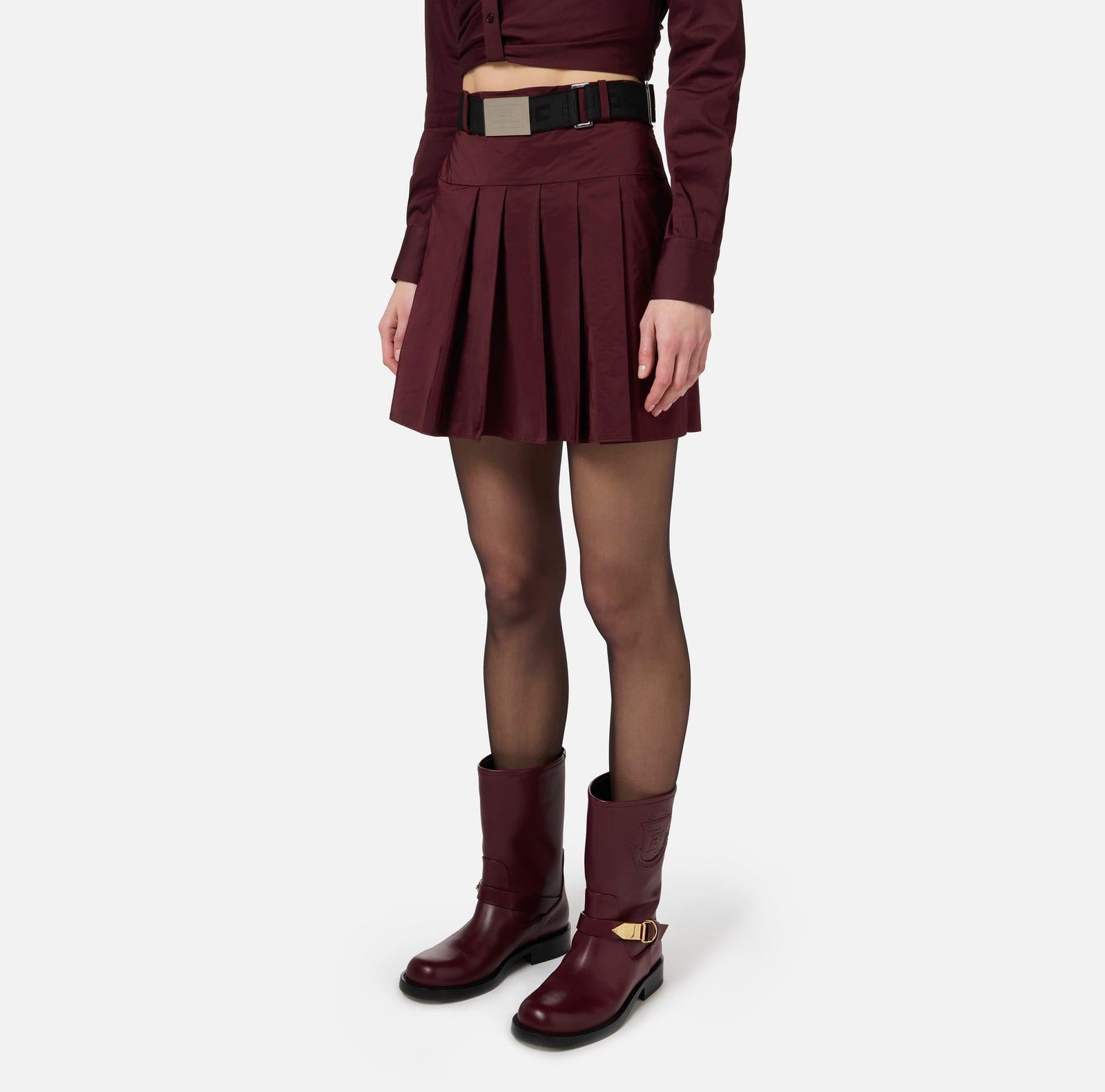 Minigonna a pieghe in naylon GO03546E2 CG3 ELISABETTA FRANCHI 