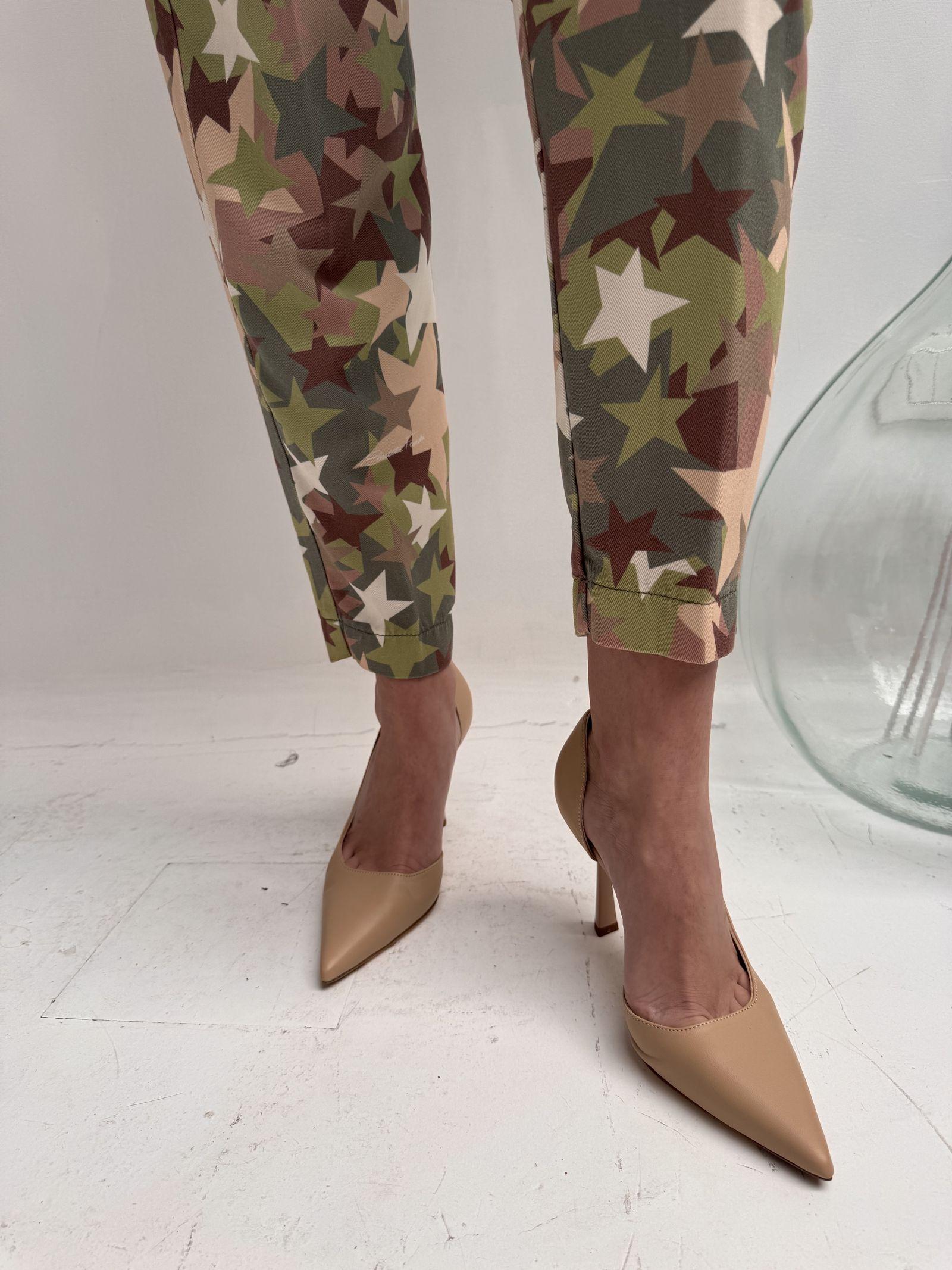 Pantalone camouflage con cintura - Elisabetta Franchi PJ73D06E2 W73 ELISABETTA FRANCHI 