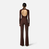 Pantalone palazzo con patte davanti PA12156E2 EA3 ELISABETTA FRANCHI 