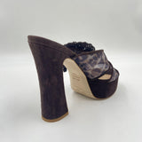 Sandalo con fiore - Ofelia 3104 MORO OFELIA 