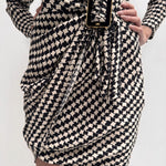 Abito stampa geometrica con fibbia - Elisabetta Franchi AB30827E2 685 ELISABETTA FRANCHI 