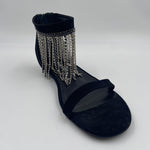 Sandalo basso con frange e strass 100663-A0NM Z99 PINKO 