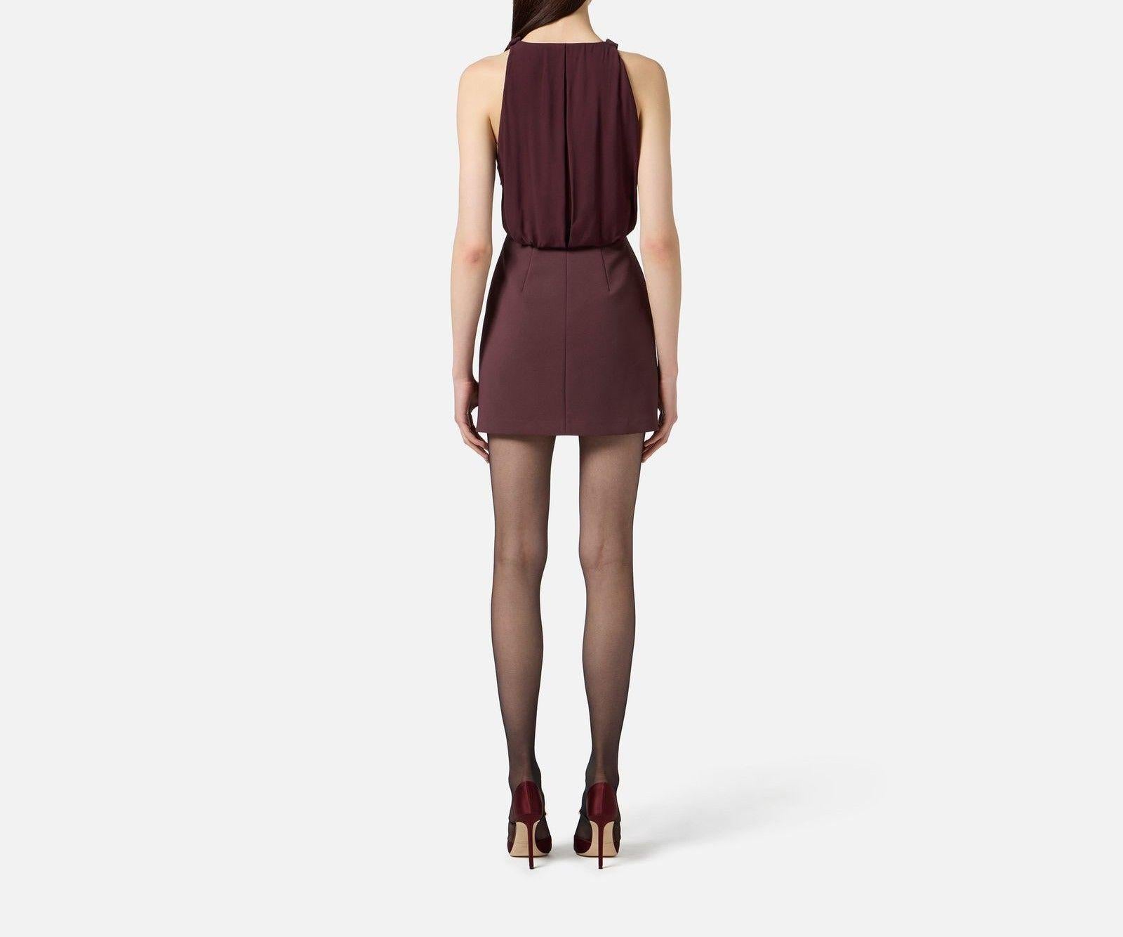 Abito in crèpe e georgette - Elisabetta Franchi AB80856E2 EA4 ELISABETTA FRANCHI 