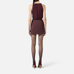 Abito in crèpe e georgette - Elisabetta Franchi AB80856E2 EA4 ELISABETTA FRANCHI 