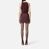 Abito in crèpe e georgette - Elisabetta Franchi AB80856E2 EA4 ELISABETTA FRANCHI 