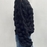 Maglia lavorazione traforata 153 NERO OFELIA 