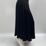 Gonna lunga satinata con elastico in vita 8078 NERO OFELIA 