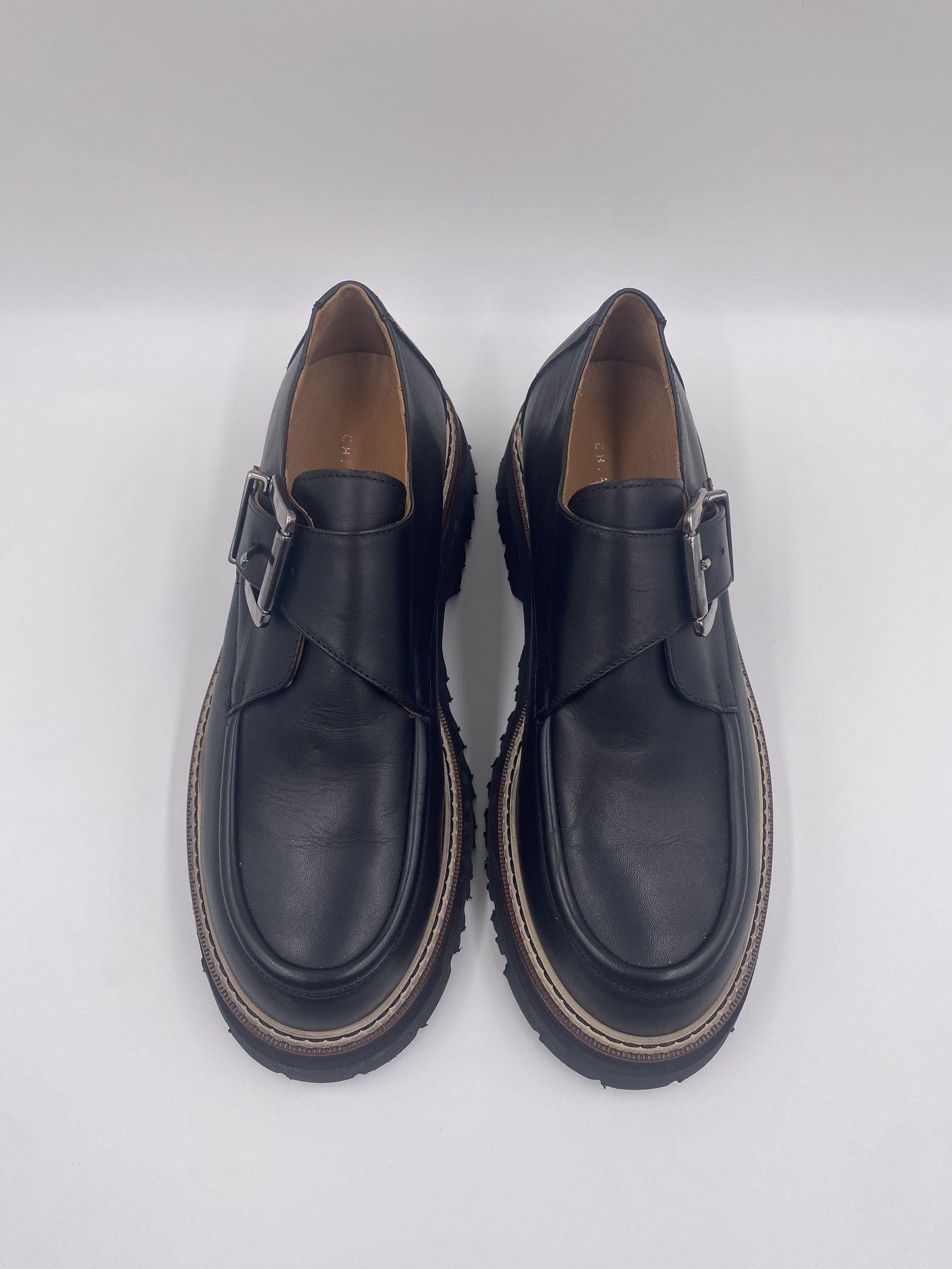 Mocassino in pelle con fibbia 1700 NERO CHIARINI 