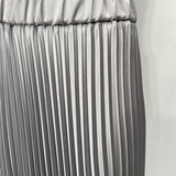 Gonna in raso plissè SK1183 GRIGIO OFELIA 