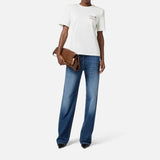 Jeans palazzo con logo - Elisabetta Franchi PJ09I56E2 104 ELISABETTA FRANCHI 