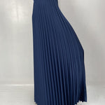 Gonna in raso plissè SK1183 BLU OFELIA 