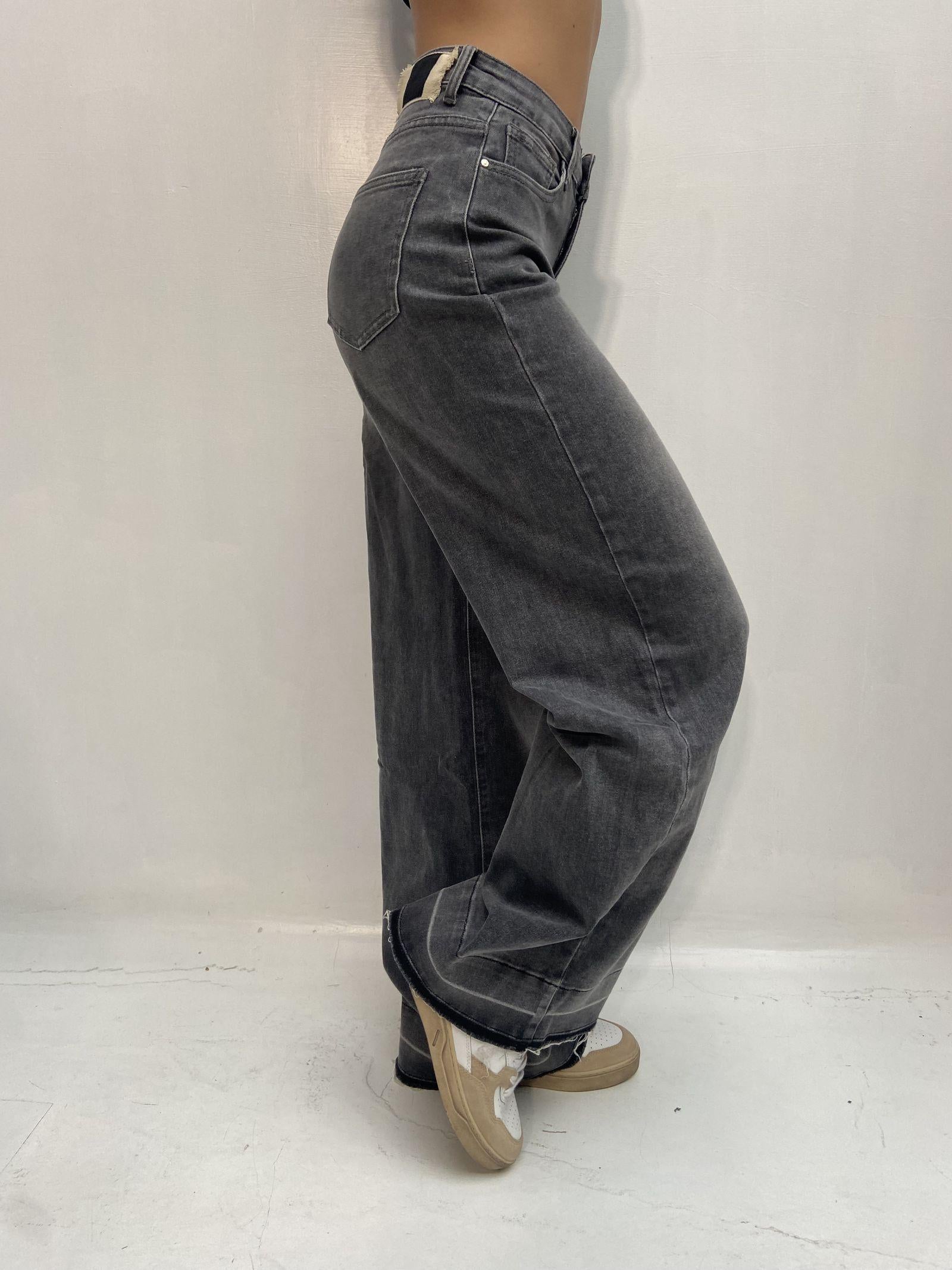 Jeans palazzo LAF270 GRIGIO OFELIA 