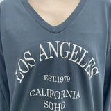 T-shirt stampa Los Angeles 2831LOSANGELES ANTRACITE OFELIA 
